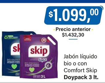 Supermercados Damesco Jabón Líquido Bio o Con Comfort Skip oferta