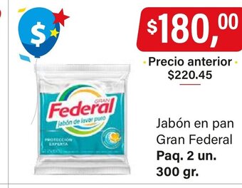 Jabón en Pan Gran Federal