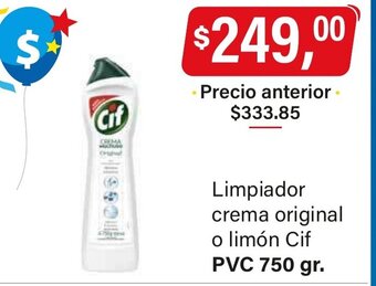 Supermercados Damesco Limpiador Crema Original o Limón Cif oferta