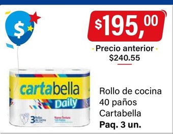 Supermercados Damesco Rollo de Cocina 40 Paños Cartabella oferta