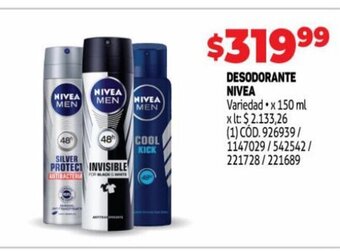Makro Desodorante Nivea oferta