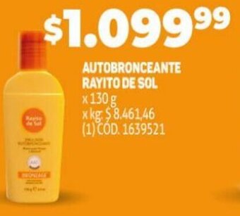 Makro Autobronceante Rayito De Sol oferta