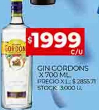 Supermercados DIA Gin Gordons x 700ml oferta