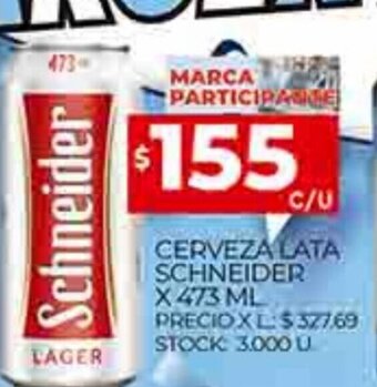 Supermercados DIA Cerveza Lata Schneider x 473ml oferta