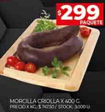 Supermercados DIA Morcilla Criolla x 400g oferta