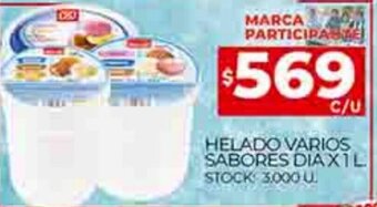Supermercados DIA Helado Varios Sabores Dia x 1L oferta