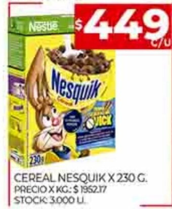 Supermercados DIA Cereal Nesquik x 230g oferta