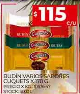 Supermercados DIA Budín Varios Sabores Cuquets x 170g oferta