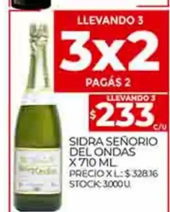 Supermercados DIA Sidra Señorio Del Ondas x 710ml oferta