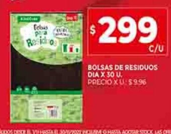 Supermercados DIA Bolsas de Residuos Dia x 30u oferta