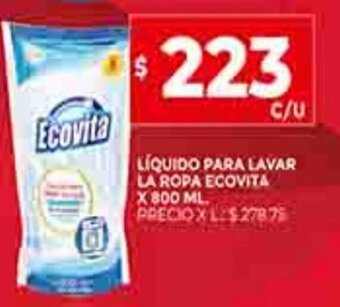 Supermercados DIA Líquido Para Lavar La Ropa Ecovita x 800ml oferta
