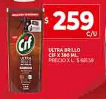 Supermercados DIA Ultra Brillo Cif x 380ml oferta