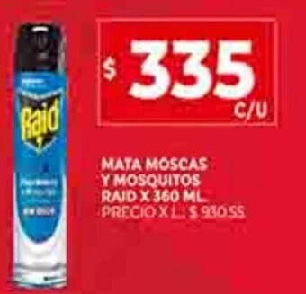 Supermercados DIA Mata Moscas Y Mosquitos Raid x 360ml oferta