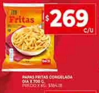 Supermercados DIA papas Fritas Congelada Dia x 700g oferta