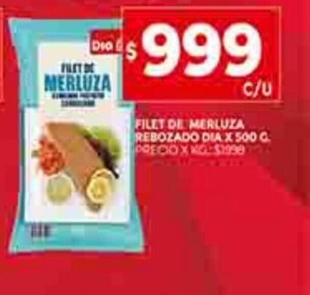 Supermercados DIA Filet de Merluza Rebozado Dia x 500g oferta