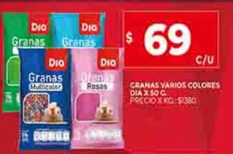 Supermercados DIA Granas Varios Colores Dia x 50g oferta