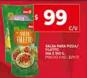 Supermercados DIA Salsa Para Pizza / Filetto Dia x 340g oferta