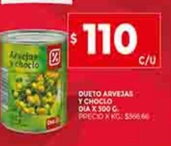 Supermercados DIA Dueto Arvejas Y Choclo Dia x 300g oferta