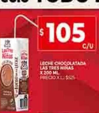 Supermercados DIA Leche Chocolatada Las Tres Niñas x 200ml oferta