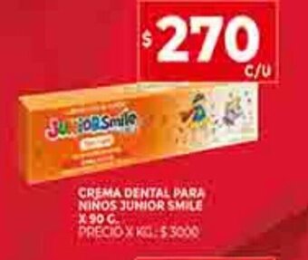 Supermercados DIA Crema Dental Para Ninos Junior Smile x 90g oferta