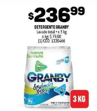 Makro Detergente Granby Lavado Total 3kg oferta