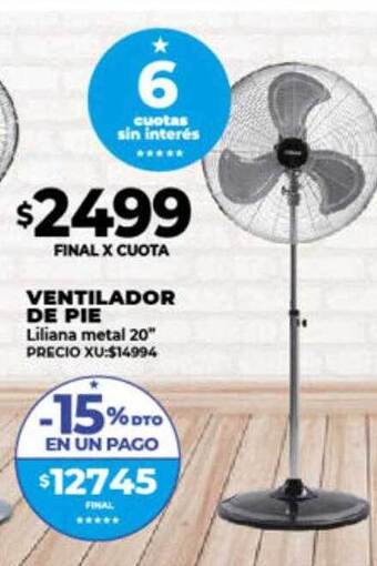 Supermayorista Vital Ventilador de pie liliana metal 20 oferta