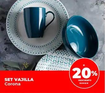 Supermayorista Vital Set vajilla corona oferta