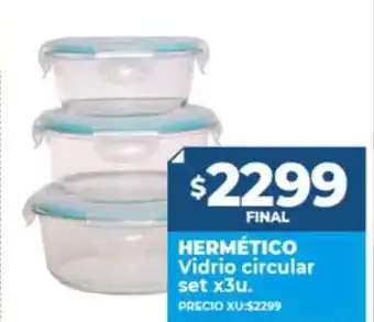 Supermayorista Vital Hermético vidrio circular set oferta