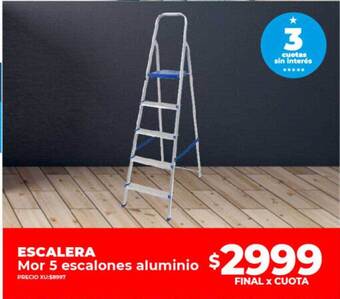 Supermayorista Vital Escalera mor 5 escalones aluminio oferta