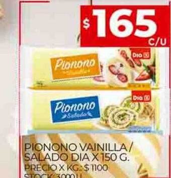 Supermercados DIA Pionono vainilla salado dia oferta