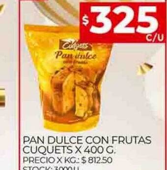 Supermercados DIA Pan dulce con frutas cuquets oferta