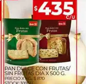 Supermercados DIA Pan dulce con frutas sin frutas dia oferta