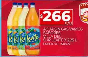 Supermercados DIA Agua sin gas varios sabores villa del sur levite oferta