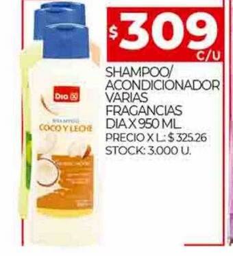 Supermercados DIA Shampoo acondicionador varias fragancias dia oferta