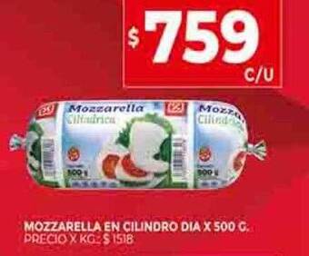 Supermercados DIA Mozzarella en cilindro dia oferta