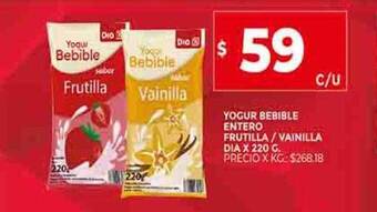 Supermercados DIA Yogur bebible entero frutilla vainilla dia oferta