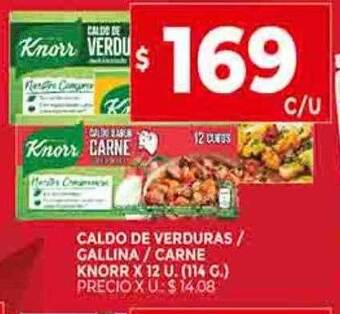 Supermercados DIA Caldo de verduras gallina carne knorr oferta