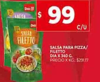 Supermercados DIA Salsa para pizza filetto dia oferta