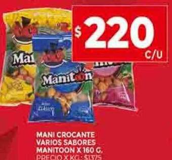 Supermercados DIA Mani crocante varios sabores manitoon oferta