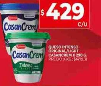 Supermercados DIA Queso intenso original light casancrem oferta