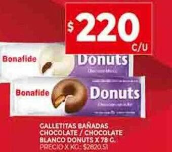 Supermercados DIA Galletitas bañadas chocolate chocolate blanco donuts oferta
