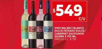 Supermercados DIA Vino malbec blanco dulce rosado dulce cabernet sauvignon dilema oferta