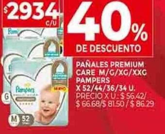Supermercados DIA Pañales premium care pampers 40% de descuento oferta