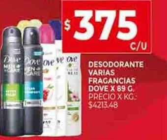 Supermercados DIA Desodorante varias fragancias dove oferta