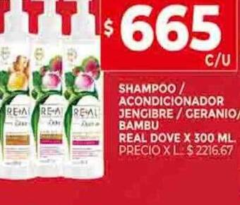 Supermercados DIA Shampoo acondicionador jengibre geranio bambu real dove oferta