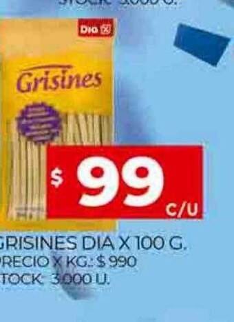 Supermercados DIA Grisines dia oferta