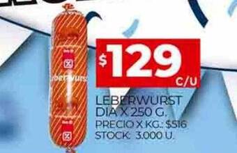 Supermercados DIA Leberwurst dia oferta