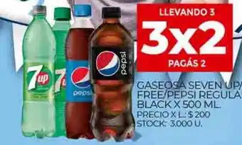 Supermercados DIA Gaseosa seven up free pepsi regular black oferta