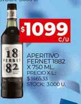 Supermercados DIA Aperitivo fernet 1882 oferta
