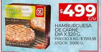 Supermercados DIA Hamburguesa de carne dia oferta